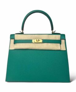 Hermes Kelly 25 Vert Jade GHW